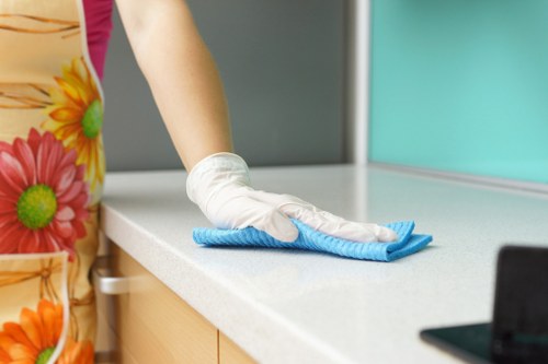 Hackney Wick carpet cleaners preparing a safe cleaning job in a home