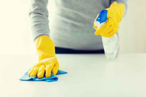 Carpet cleaning team using sustainable recycling practices in Hackney Wick
